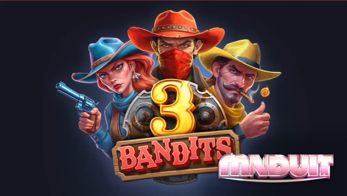 Tampilan visual slot 3 Bandits dengan tema Wild West